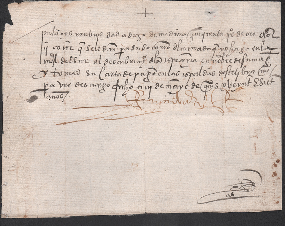 Hernando Cortez signed document